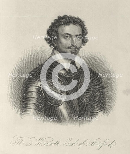 Sir Thomas Wentworth, 1st Earl of Strafford, c1630-c1640, (1834-1837).  Creator: Samuel Freeman.