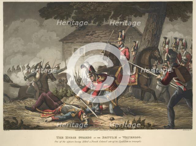 The Horse Guards at the Battle of Waterloo, 1819. Creator: Matthew Dubourg.