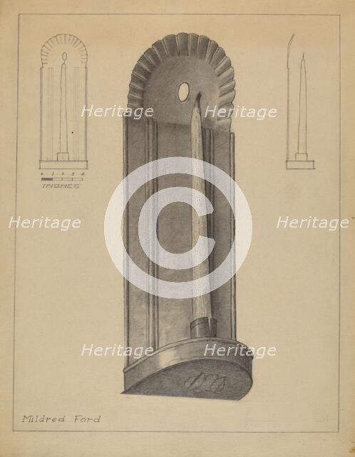 Sconce, 1935/1942. Creator: Mildred Ford.