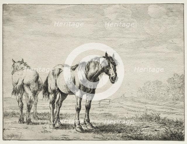 Two plough horses. Creator: Dirck Stoop (Dutch, c. 1618-1681).