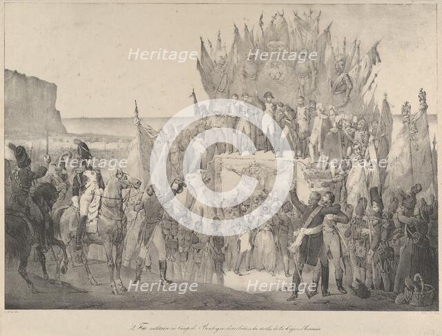 Military Festival at Boulogne with Napoleon Distributing Stars of the Legion of Ho..., 19th century. Creator: Victor Adam.