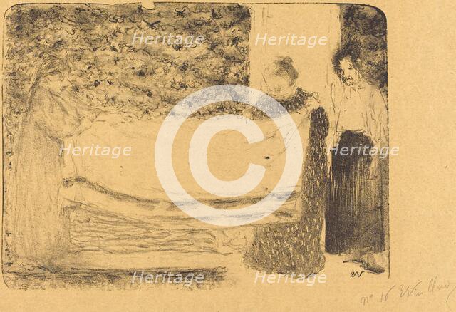 Folding the Linen (Le pliage du linge), 1893. Creator: Edouard Vuillard.