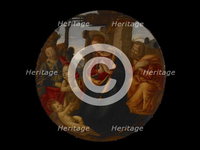 The Holy Family with St John the Baptist and an Angel, 1490-1500. Creator: Unknown.