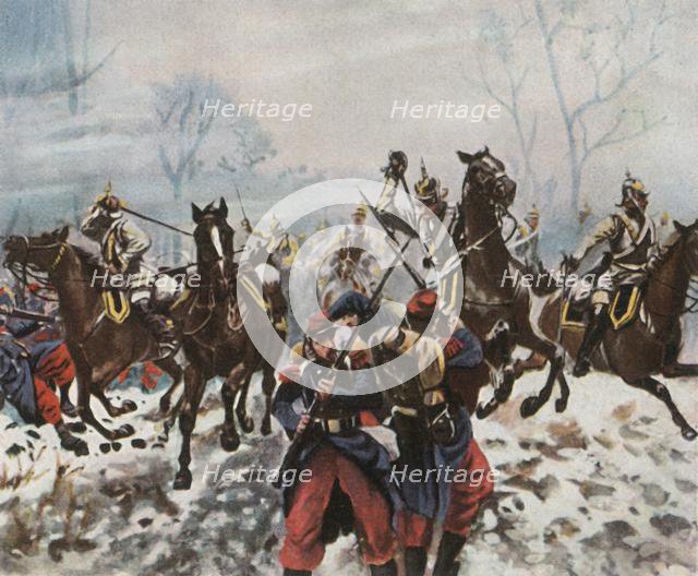 German cuirassiers at Poupry, 2 December 1870, (1936). Creator: Unknown.