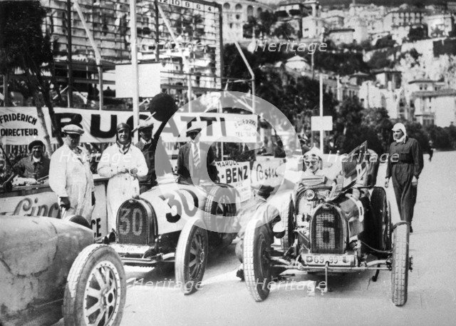 Scene during practice for the Monaco Grand Prix, 1929. Artist: Unknown