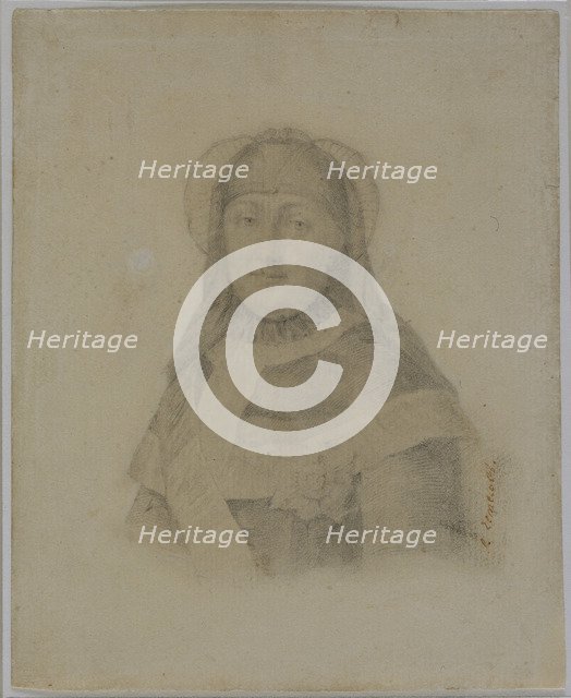 Catherine II in mourning, 1762. Artist: Chemesov, Yefgraf Petrovich (1737-1765)