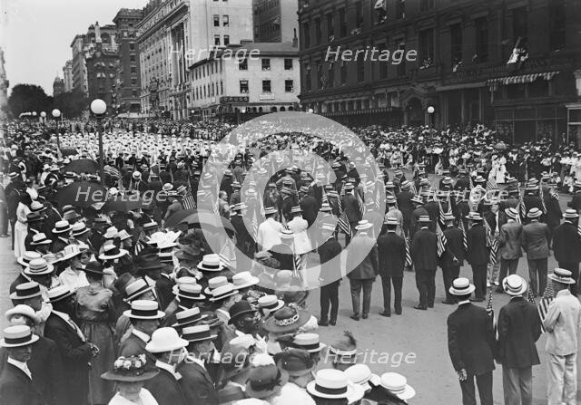 Preparedness Parade - Units Ready To Start, 1916. Creator: Harris & Ewing.