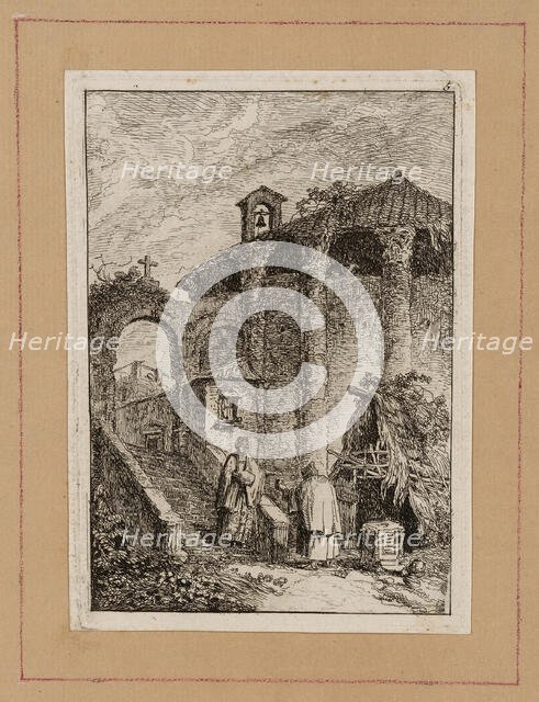 Plate Five from Evenings in Rome, 1763/64. Creator: Hubert Robert.