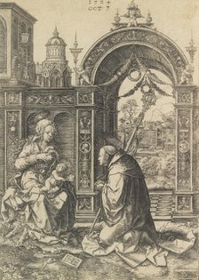 St. Bernard Adoring the Christ Child, October 5, 1524. Creator: Dirck Vellert.