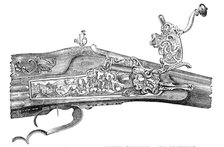 Ornamented wheel-lock musket (Munich, 17th century), (1881). Creator: Unknown.