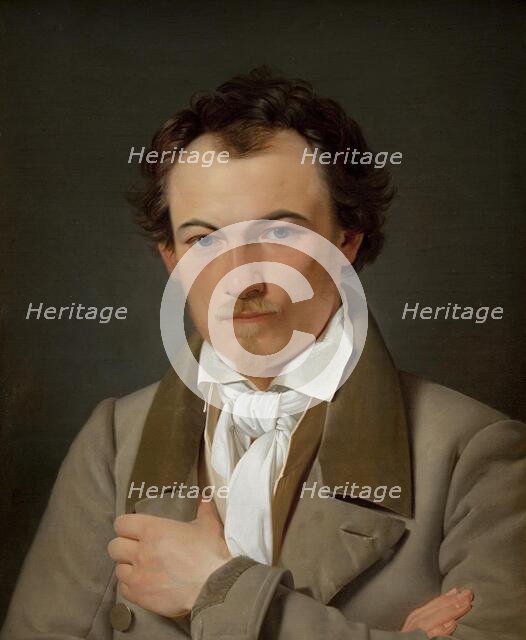 Portrait of the Scene Painter Troels Lund, 1831. Creator: Ditlev Blunck.