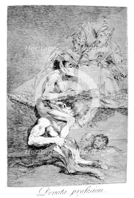 'The Devout Profession', 1799. Artist: Francisco Goya