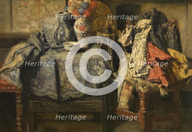 Still Life Requisites, 1885. Creator: Henri Jean Augustin de Braekeleer.