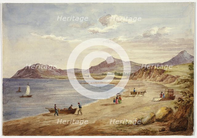 View of Wicklow Hills, September 1843. Creator: Elizabeth Murray.