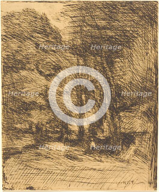 Souvenir of Bas-Breau (Souvenir du Bas-Breau), 1858. Creator: Jean-Baptiste-Camille Corot.