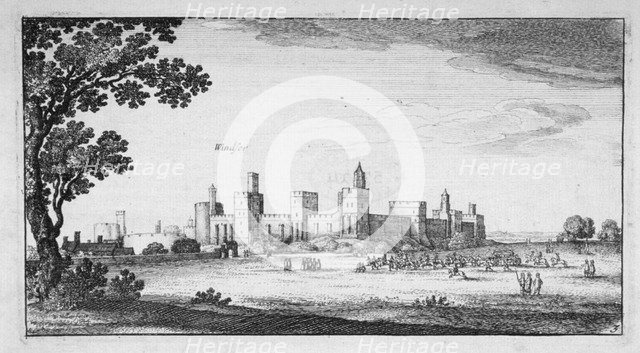View of Windsor Castle, Berkshire, 1644. Artist: Wenceslaus Hollar