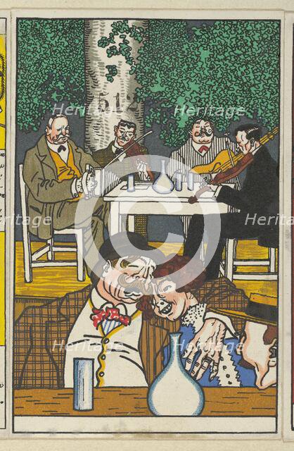 At the Heuriger (Beim Heurigen), 1911. Creator: Moritz Jung.