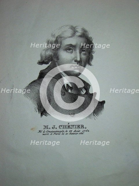 Portrait of the poet and dramatist Marie-Joseph Chénier (1764-1811). Artist: Anonymous  