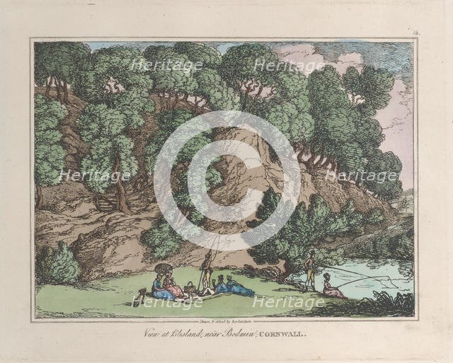 View at Blisland, near Bodmin; Cornwall, from "Sketches from Nature", 1822., 1822. Creator: Thomas Rowlandson.