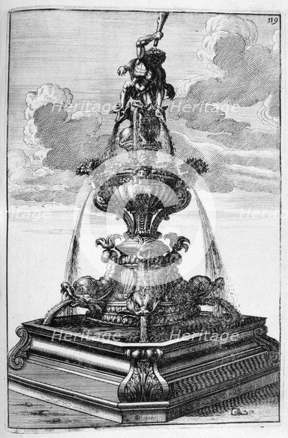 Fountain design, 1664. Artist: Georg Andreas Bockler