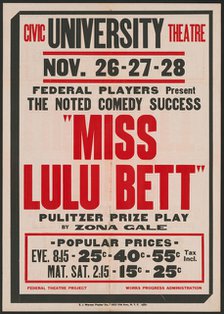 Miss Lulu Bett 1, Syracuse, NY, 1936. Creator: Unknown.
