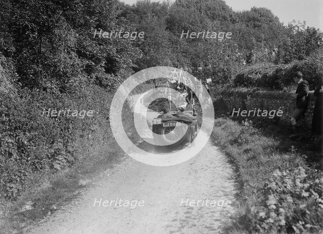1932 MG Magna taking part in a West Hants Light Car Club Trial, 1930s. Artist: Bill Brunell.