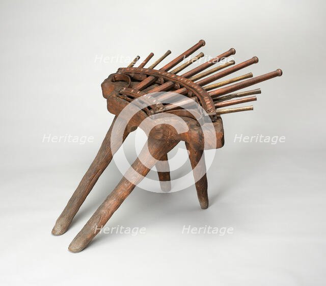 Thirteen-Barrel Organ Gun with Stand, Europe, 17th century. Creator: Unknown.