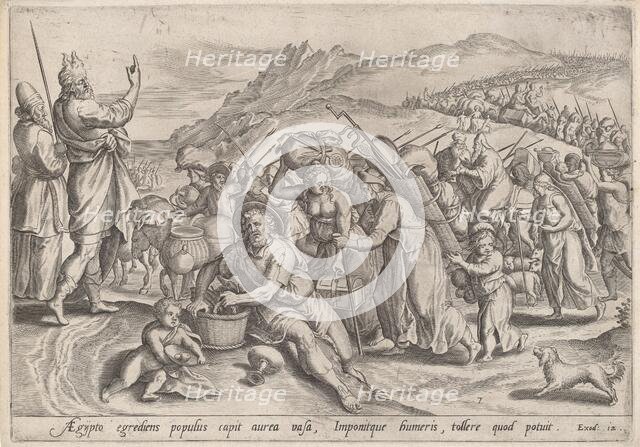 The Exodus from Egypt, c.1585. Creator: Johann Sadeler I.