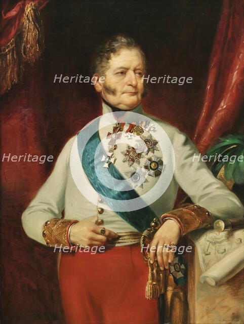 Portrait of Theodor, Count of Baillet von Latour (1780-1848), 1847. Creator: Neugebauer, Josef (1810-1895).