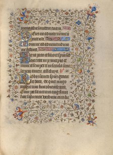 Decorated Text Page; Book of Hours, about 1420. Creator: Unknown.