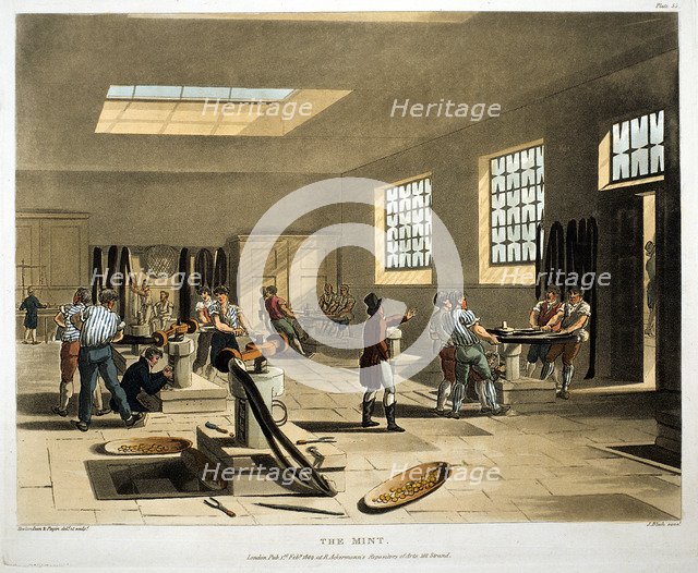 The Mint, London, 1808-1811 Artist: Augustus Charles Pugin