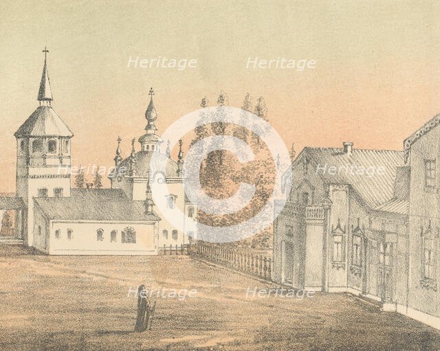 Archpriest's House and the Alekseevskii Monastery, 1871. Creators: M Kolosov, J Rogulin.