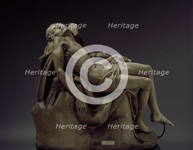 Figure of Christ from Michelangelo's 'Pieta', cast early 19th century; original 1499. Creator: Unknown.