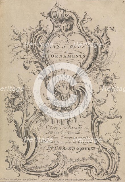 A New Book of Ornaments, Very Necessary for the Instruction of Those Unacquainted W..., before 1753. Creator: Henry Copland.