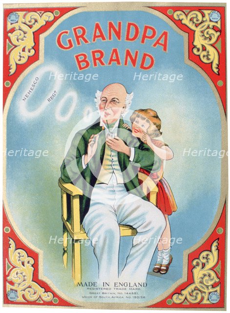 Advert for Grandpa Brand pipe tobacco. Artist: Unknown