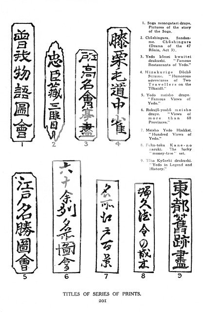 Titles of series of prints, 19th century (1925). Artist: Unknown