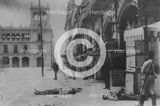 Dead in streets, Mexico City, between c1910 and c1915. Creator: Bain News Service.