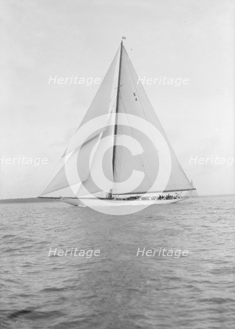 The 23  Metre sailing yacht 'Cambria', 1928. Creator: Kirk & Sons of Cowes.