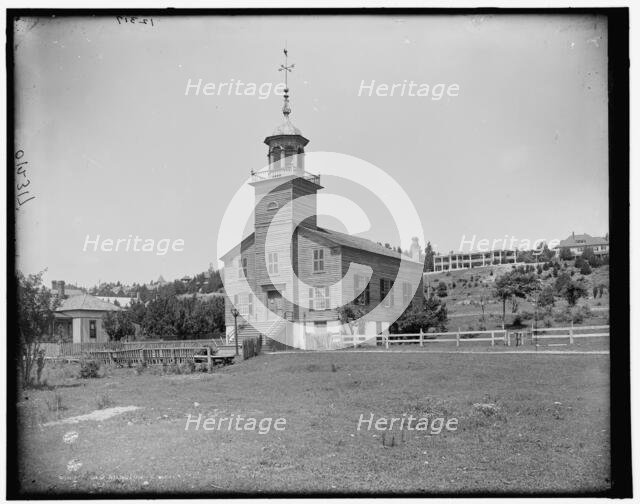 Old Mission Church, Mackinac Island, between 1890 and 1901. Creator: Unknown.