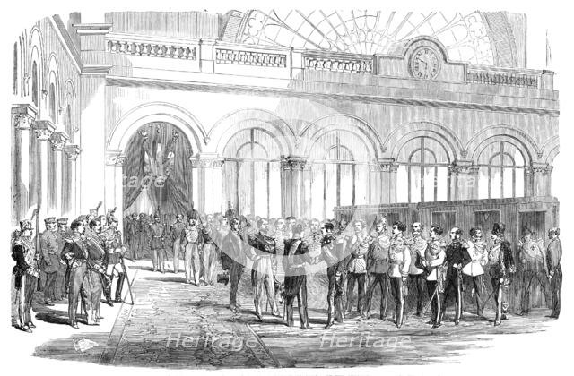 Reception of the Archduke Maximilian of Austria by Prince Napoleon, at the Strasbourg Railway Termin Creator: Unknown.