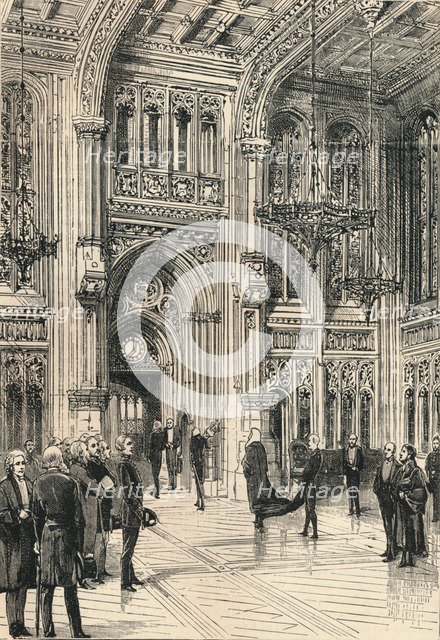 The Lobby of the House of Commons, c1910. Artist: Unknown