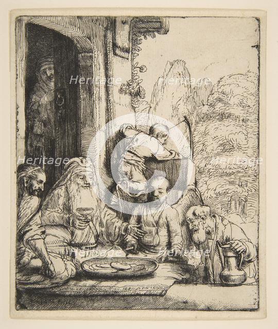 Abraham Entertaining the Angels, 1656. Creator: Rembrandt Harmensz van Rijn.