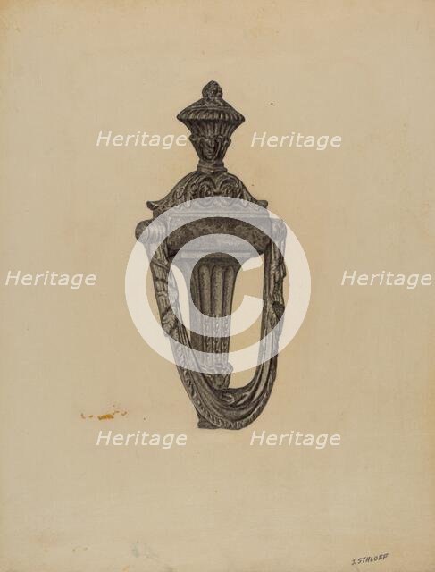Door Knocker, c. 1938. Creator: Jack Staloff.
