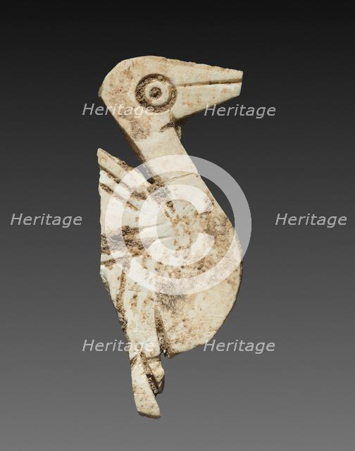 Stylized Bird: Decorative Inlay for a Box, c. 2000 BC. Creator: Unknown.