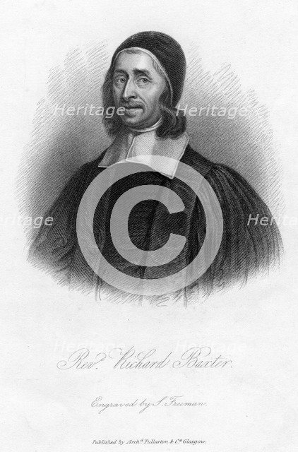 Richard Baxter (1615-1691), English Puritan, church leader and theologian, 19th century.Artist: Samuel Freeman