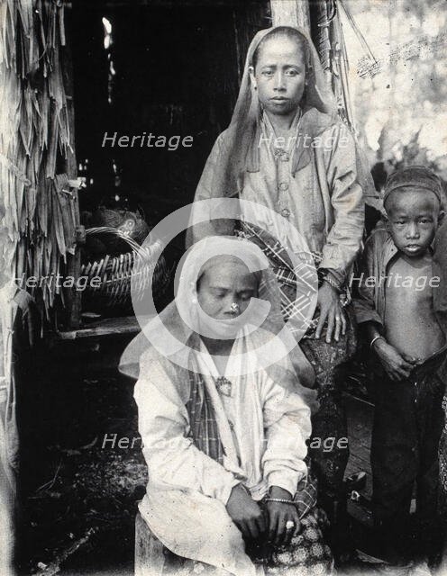 Sarawak: two Malay women and a child, c1900. Creator: Unknown.