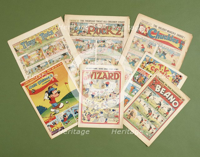 Children's comics with golfing themes, British, c1950s-c1960s. Artist: Unknown