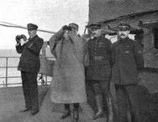 'La Mission Joffre-Viviani en Amerique; L'arrivee a Hampton-Roads, le 24 avril: le marechal..., 1917 Creator: Unknown.