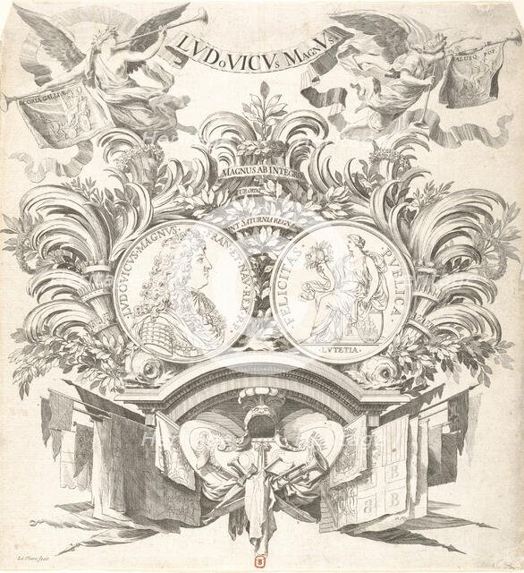 Allegorical Medal in Honor of Louis XIV,.n.d., n.d.. Creator: Sébastien Le Clerc the Younger.