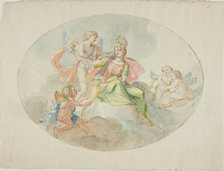 Allegory of Abundance (Sketch for a Ceiling Painting), n.d. Creator: Domenico Pozzi.